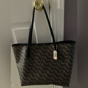 😍Coach black monogram tote bag like NEW!🌸👛